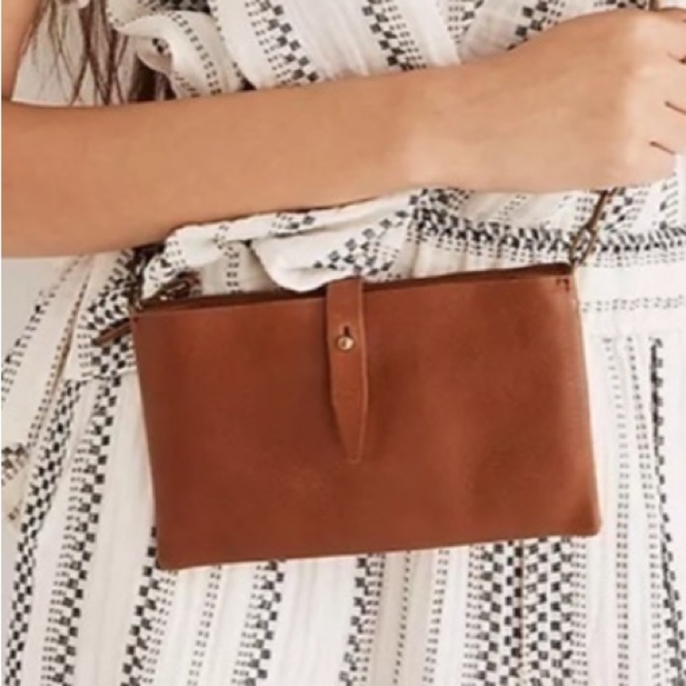 Madewell Crossbody Bag Distressed Chain Strap Wallet on Chain Indy Vintage Vibe